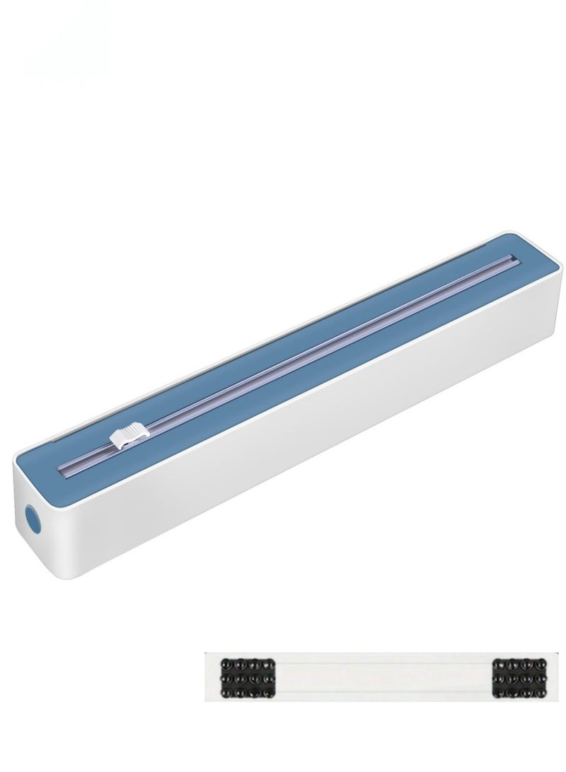 Valiant Glow Refillable Suction-Base Cling Film Dispenser (with Bi-Directional Slide Cutter) | 2-in-1 Design: Cling Film + Foil Dispenser | Strong Suction Base for Ultra-Stable Kitchen Counter Use | Effortless Bi-Directional Cutting—A Kitchen & Meal Prep Essential Must-Have for Home & Restaurant - Image 1